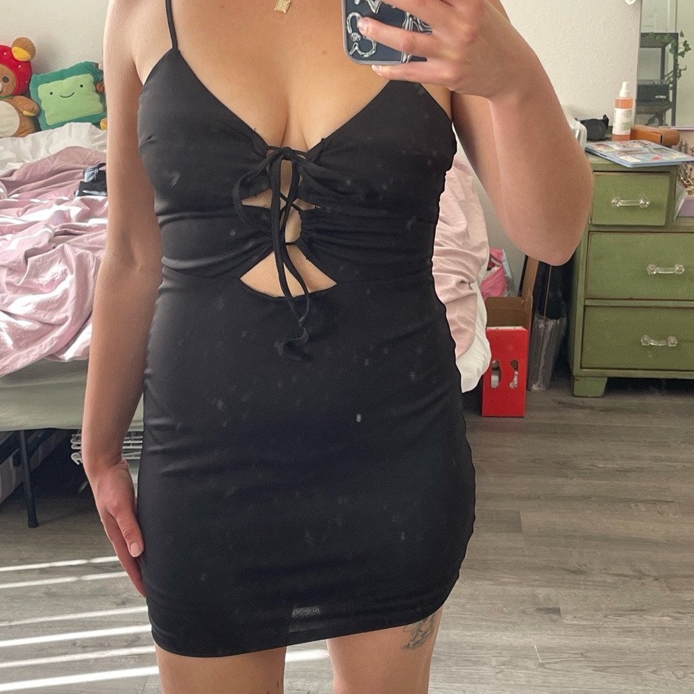 Black Cut-Out Club Dress